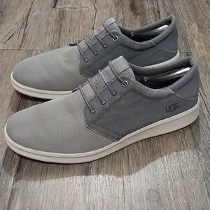 Ugg Grayson Canvas Mesh Trainer Shoes Sneakers Mens 12 Metal Gray Slip On Shoes